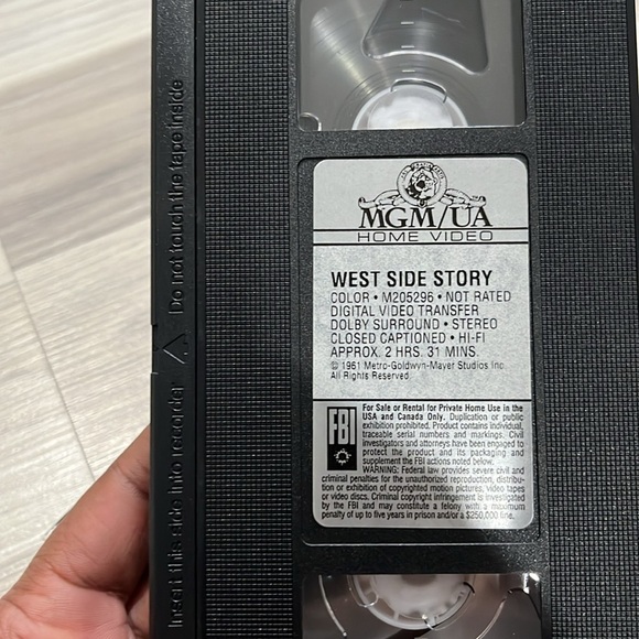 Vintage Classic MGM Musical West Side Story VHS Tape - Picture 5 of 7